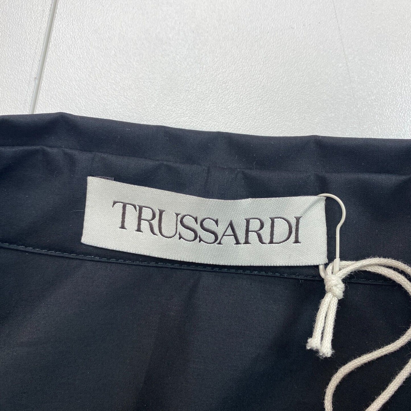 TRUSSARDI Black Popeline Shirt Size 40 EU 36 UK 8 US 6