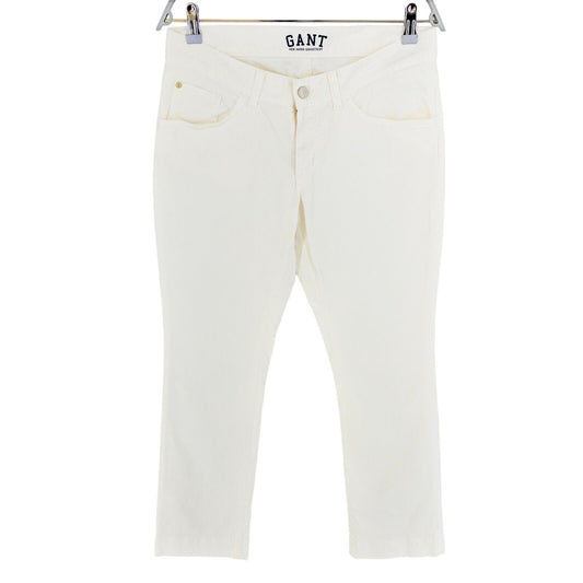 GANT Women White Skinny Cropped Pants Trousers Size W31