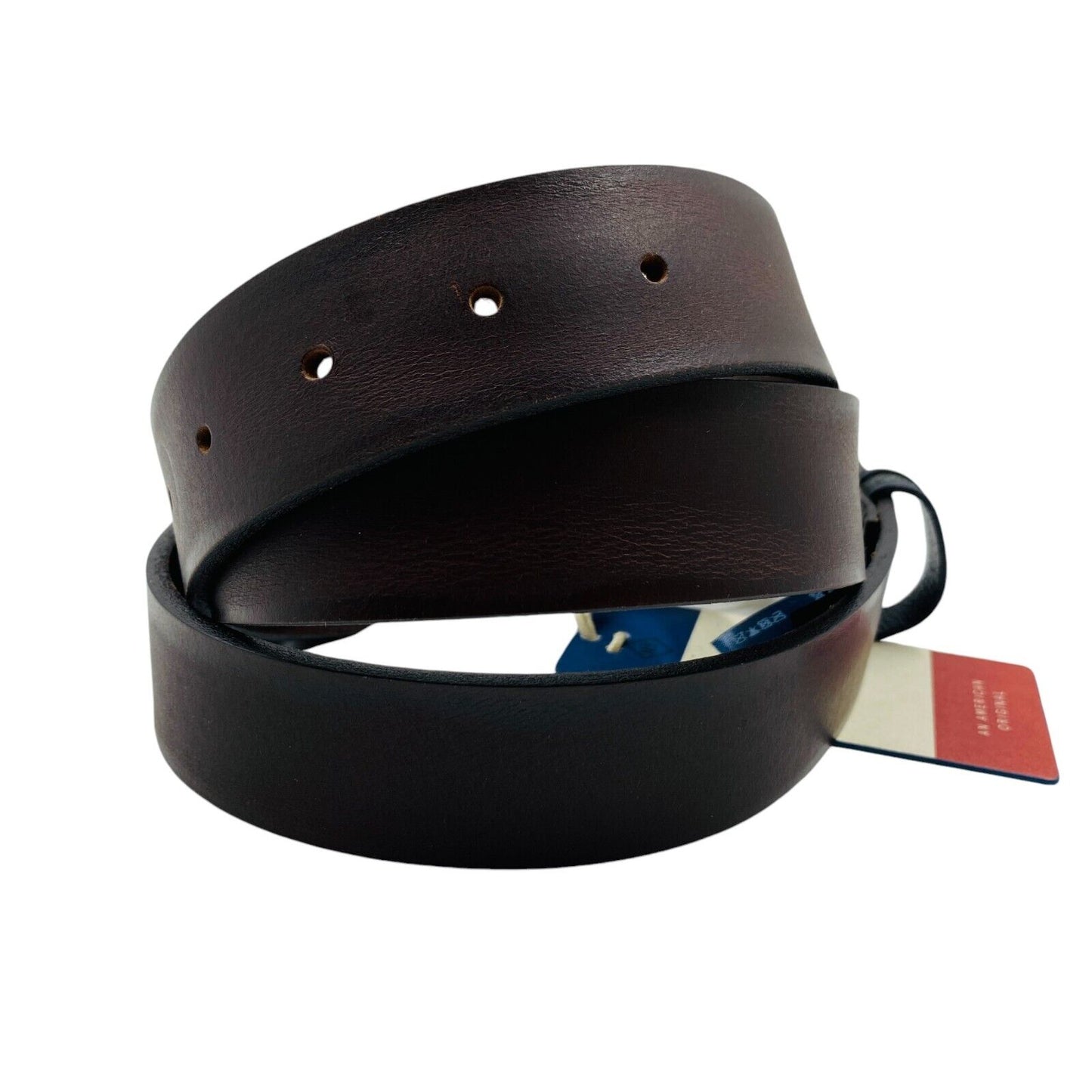 Tommy Jeans Mens Dark Brown Classic Leather Belt 100 cm. 40 In.