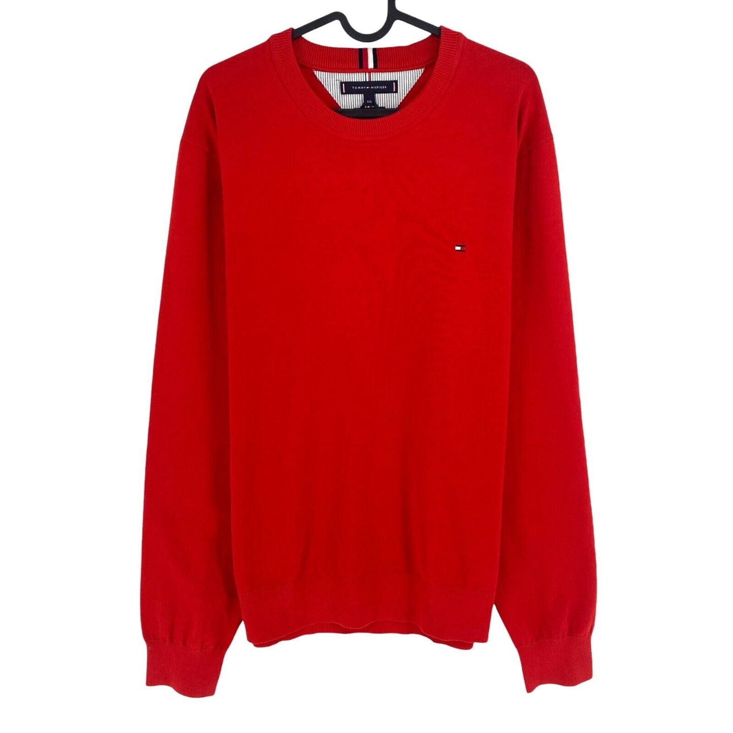 Tommy Hilfiger Jeans Men Red Crew Neck Jumper Sweater Size 2XL