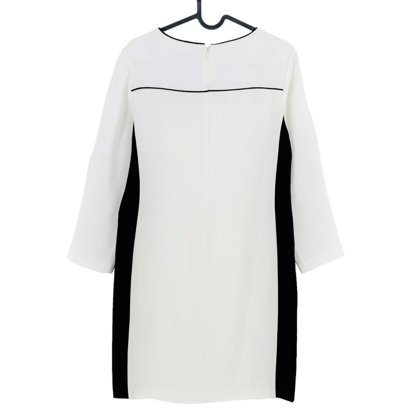 GANT White Crepe With Piping Long Sleeves Dress Size EU 36 UK 10 US 6