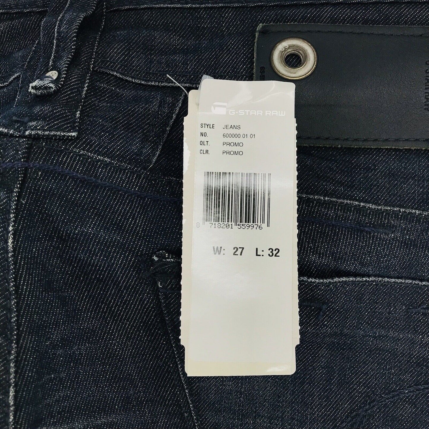 G-STAR RAW JAXON Femme Jean Skinny Bleu Foncé W27 L32 Fabriqué En Italie