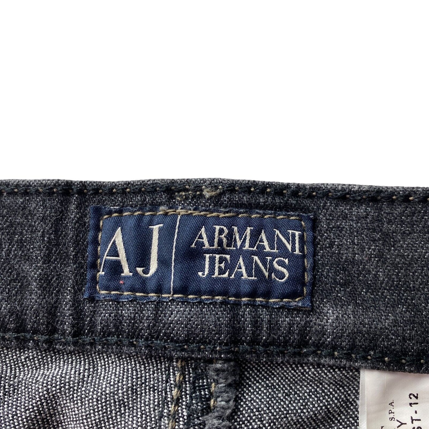 ARMANI JEANS Dark Grey Stretch Skinny Fit Jeans W32 L34 Made In Italy