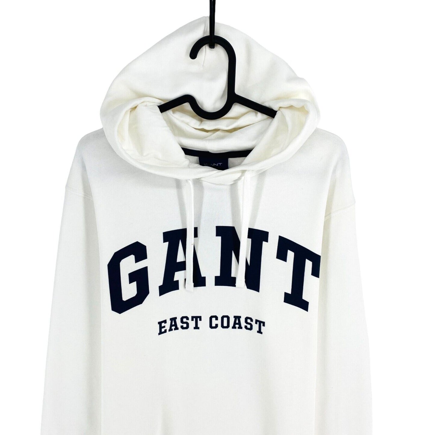 GANT White Logo Hoodie Sweater Pullover Size M