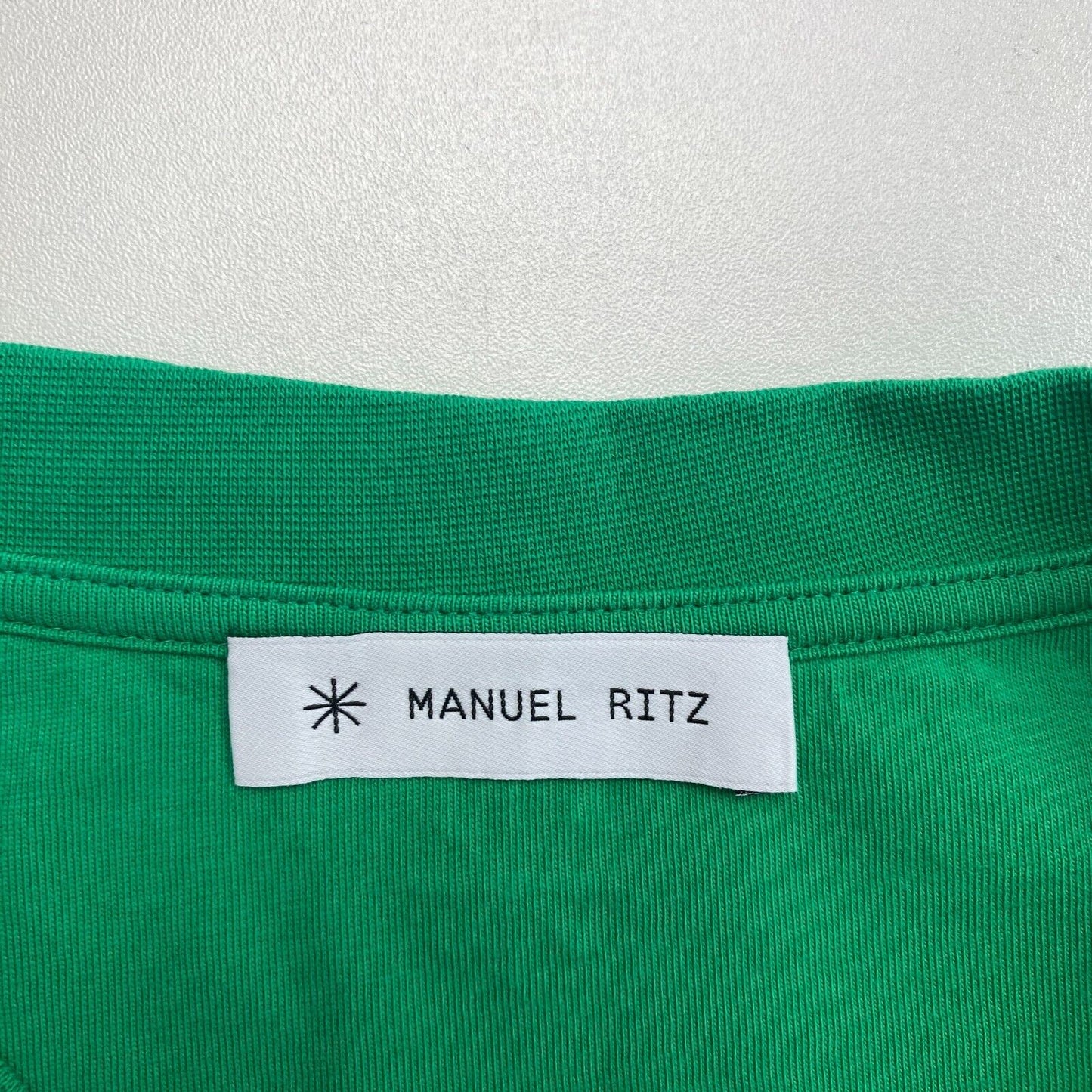 MANUEL RITZ Men Green Cotton Crew Neck Short Sleeve T Shirt Size L