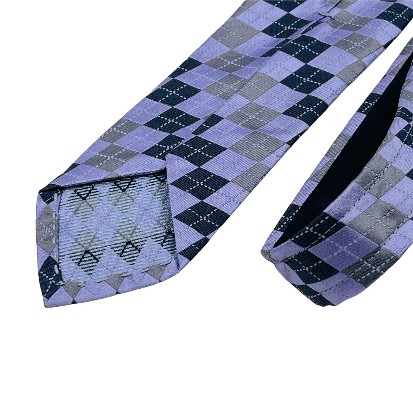 GANT Purple Check Print 100% Silk Hand Made Tie