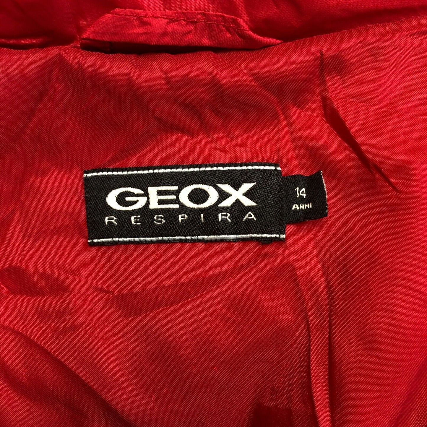 GEOX RESPIRA Red Down Puffer Jacket Coat Size 14 Years