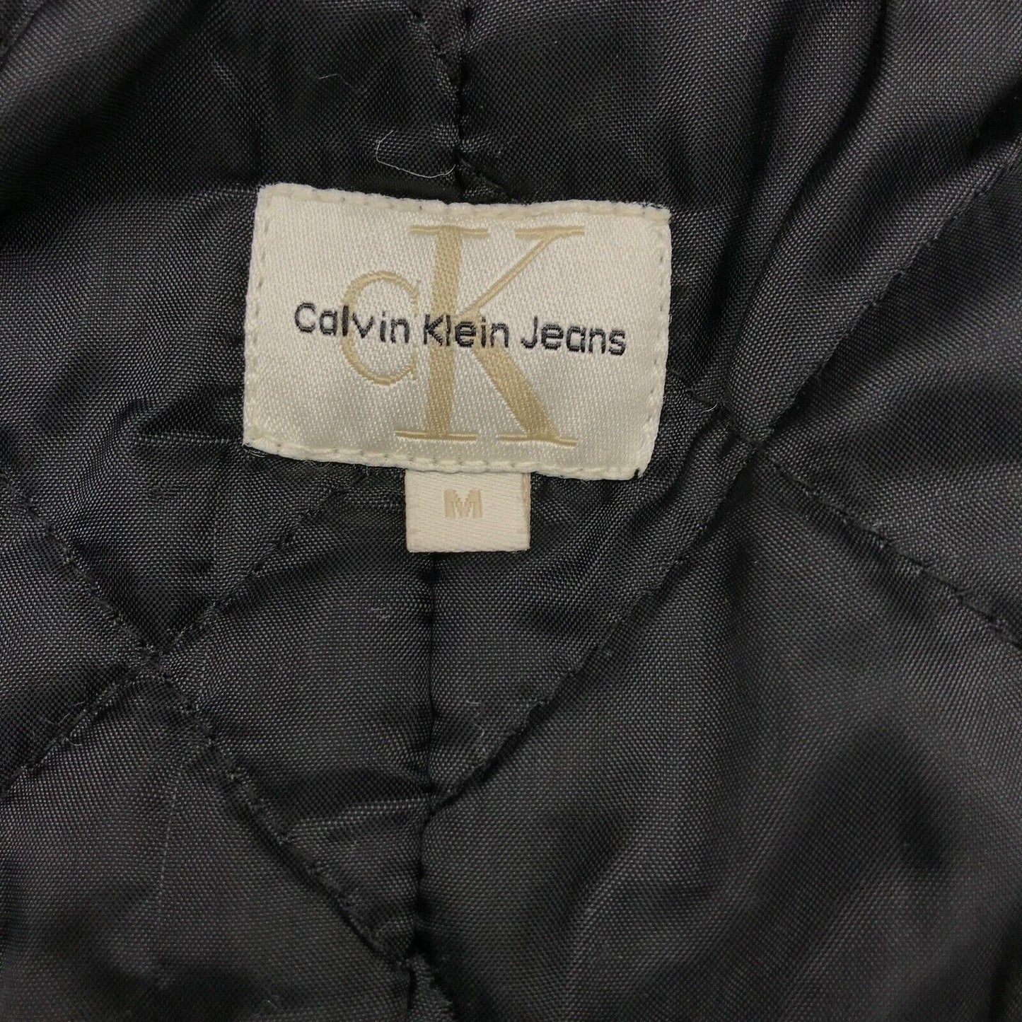 Calvin Klein Jeans Black 100% Cotton Over Pea Jacket Coat Size M