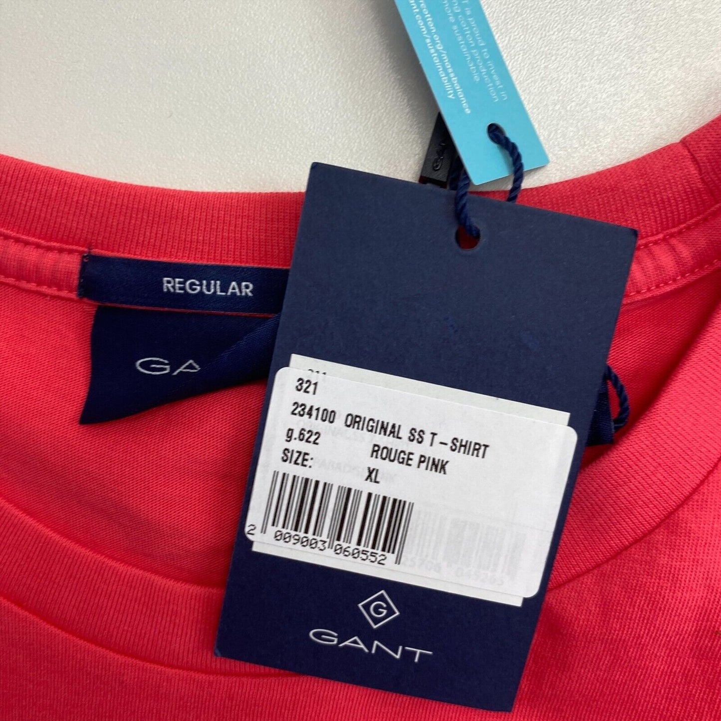 GANT Pink Original Regular Crew Neck T-Shirt Size XL