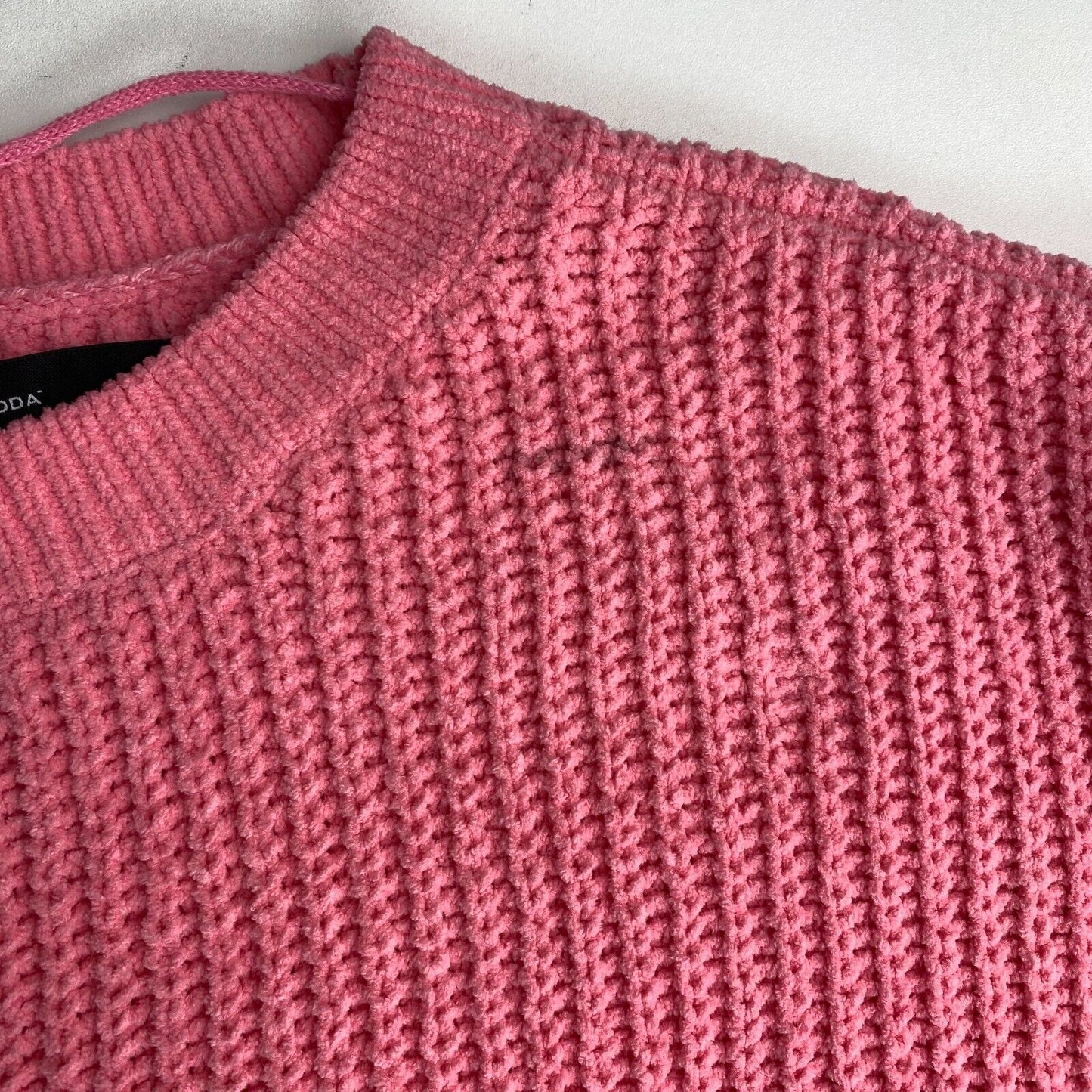 VERO MODA Womens Pink Agate Ribbed Crew Neck Sweater Jumper Size M