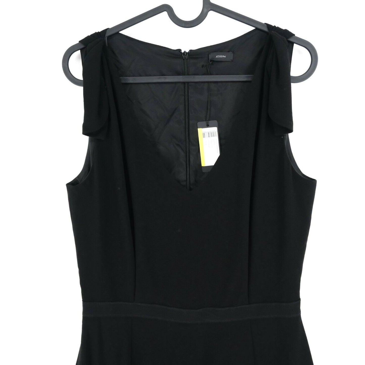 RRP €415 JOSEPH Black V Neck A Line Dress Size 40