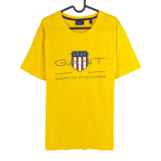 GANT Yellow Archive Shield Crew Neck Short Sleeves T Shirt Size XL