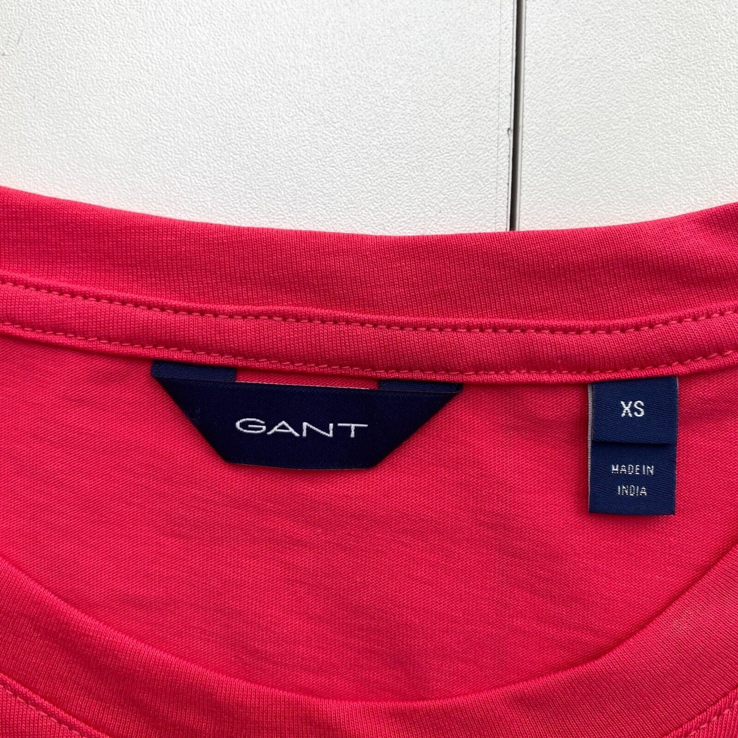 GANT Women Pink Original Crew Neck Short Sleeves T Shirt Size XS