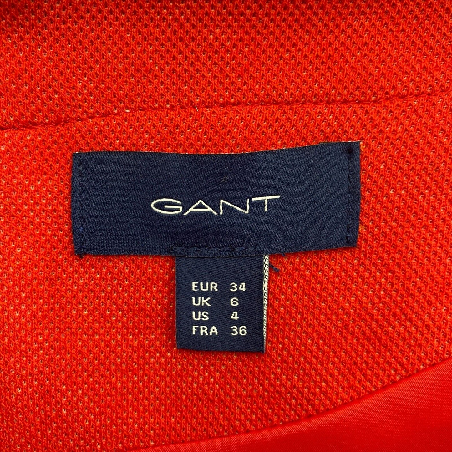 GANT Red Tech Prep Jersey Pique Shift Dress Size EU 34 UK 6 US 4