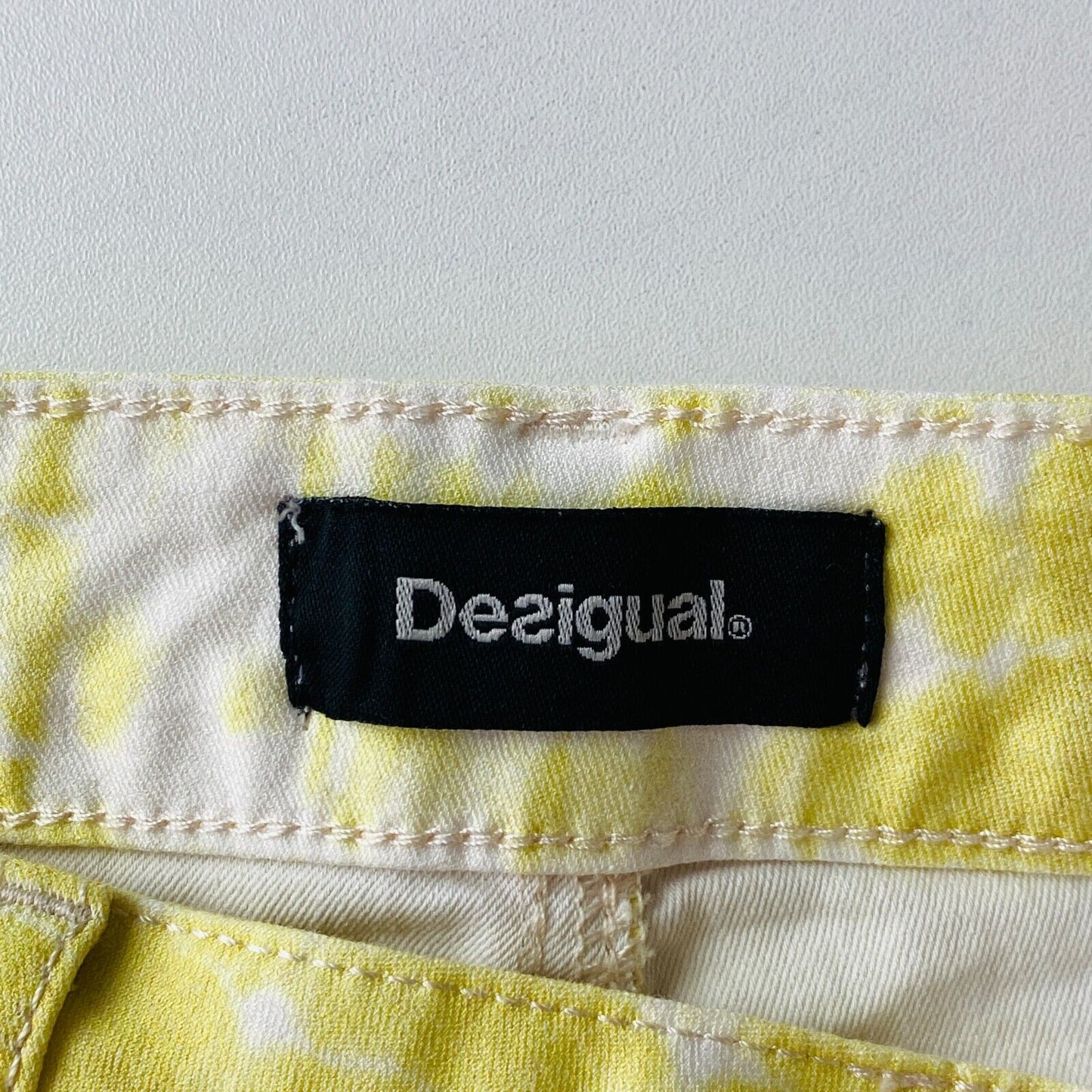 DESIGUAL Women Yellow Stretch Slim Fit Jeans EUR 40 UK 12 US 6 W30