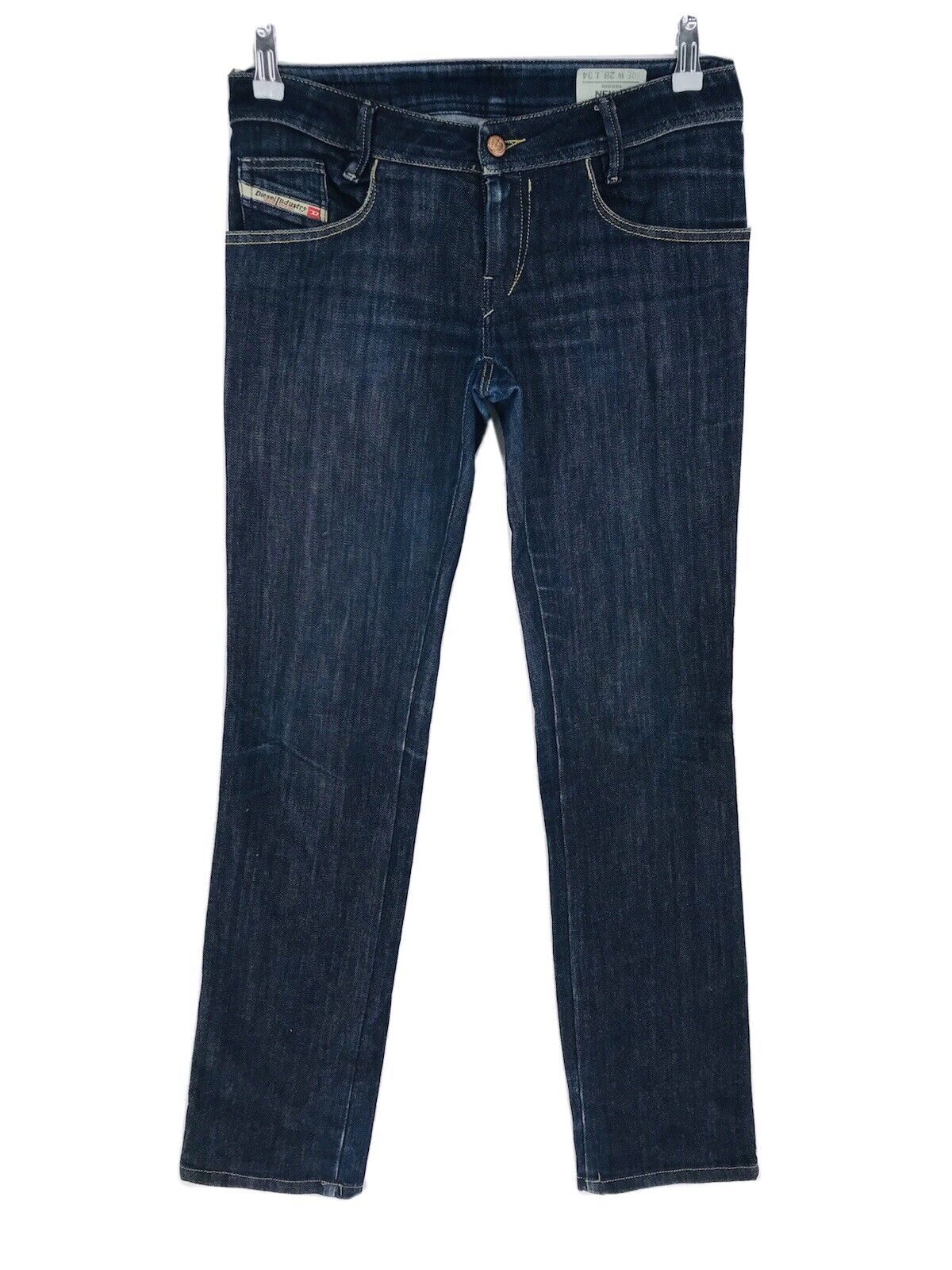 Diesel NEWZ Damen Dunkelblaue Stretch-Jeans in Slim Straight Fit, W28 L32