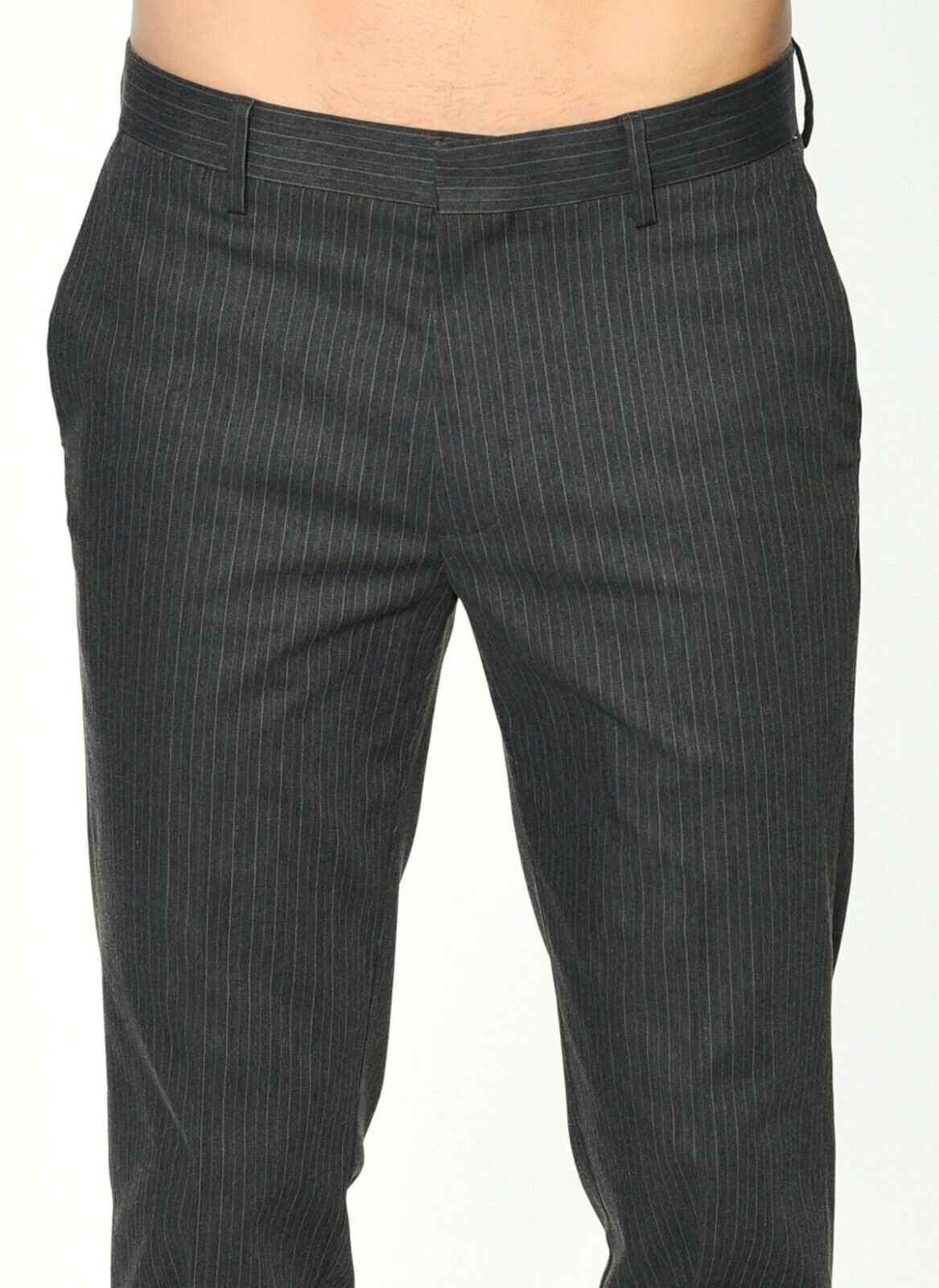 DOCKERS The Best Pressed Slim Fit Dark Grey Pants Trousers W34 L32 / W40 L34