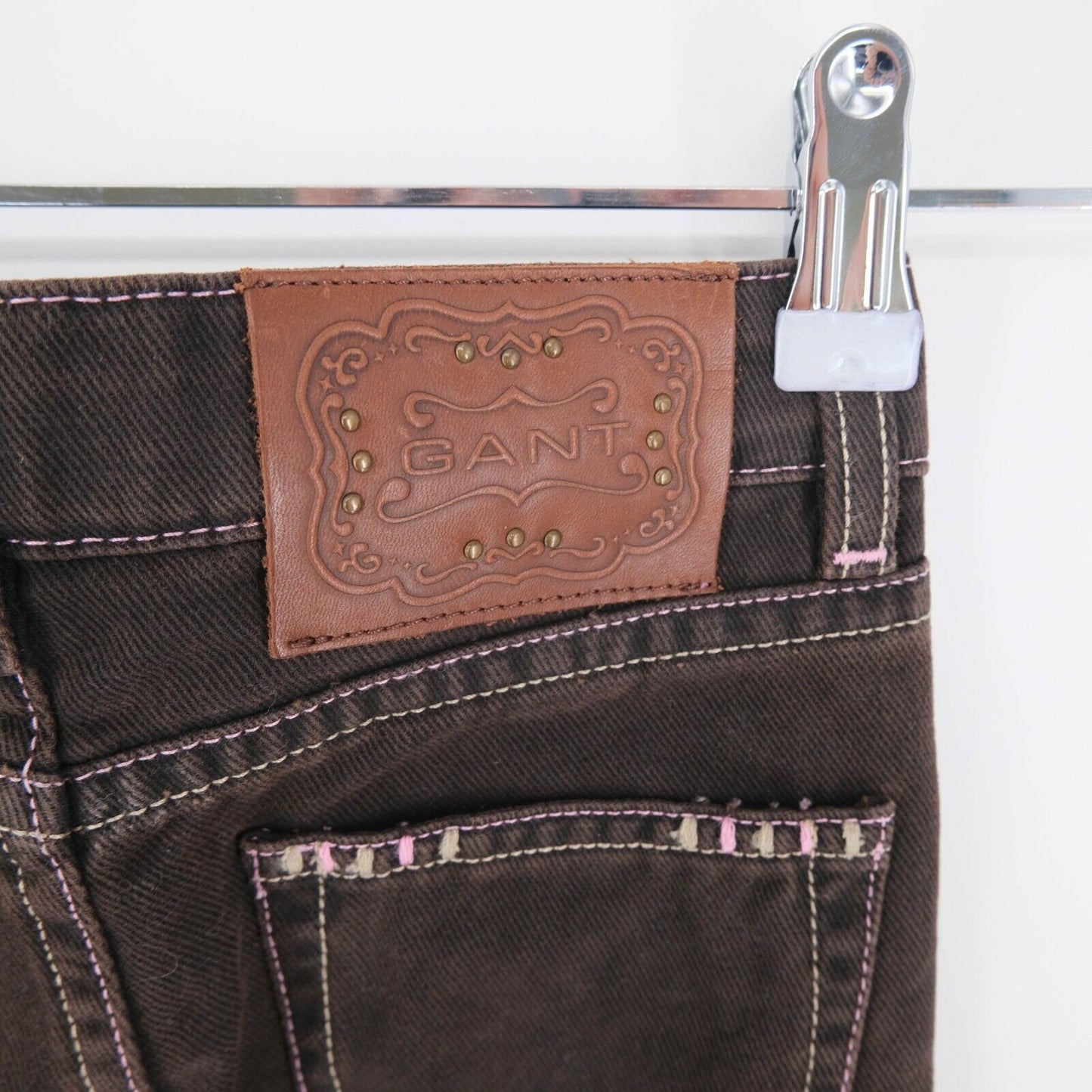 GANT Dark Brown Fancy Stitched Jeans Size 3 Years 98 cm 4 Years 104 cm