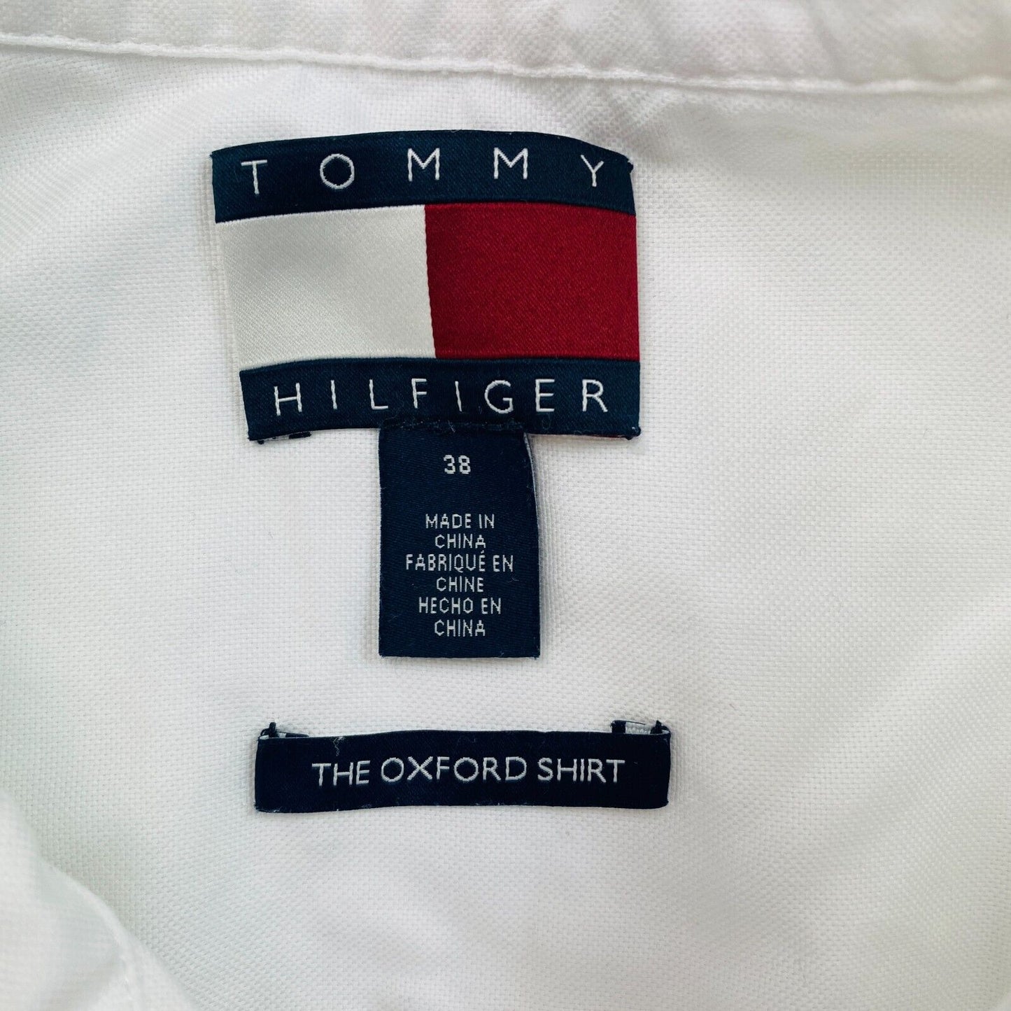 TOMMY HILFIGER Weißes, übergroßes Oxford-Hemd, Größe EU 38 UK 10 US 6