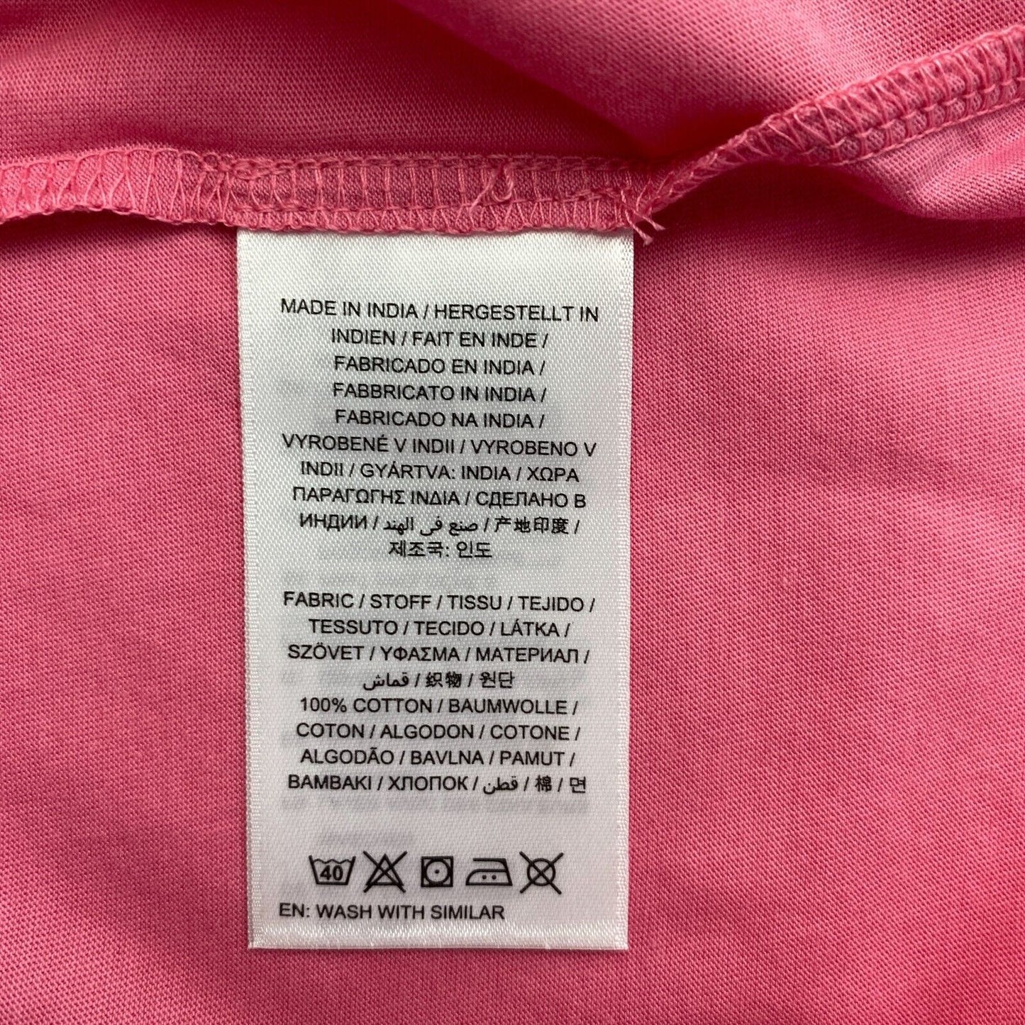 GANT Pink Original V Neck T Shirt Size S