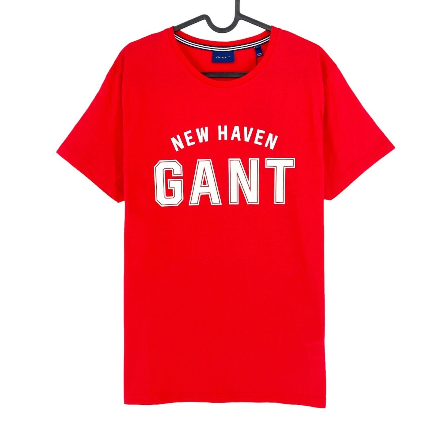 GANT T-shirt à col rond avec logo rouge taille M