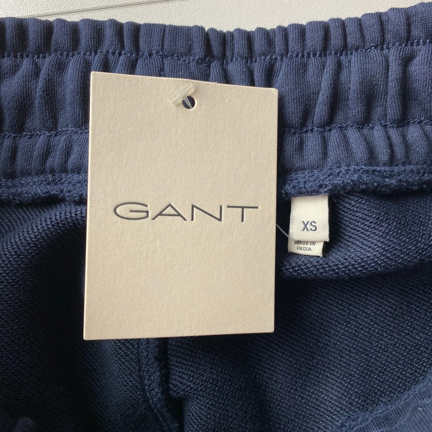 GANT Dark Blue Women Regular Fit Cuffed Sweat Pants Trousers Size XS