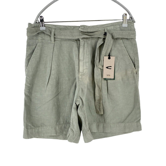 CAMEL ACTIVE Women Grey Relaxed Fit Linen Blend Shorts Size W28