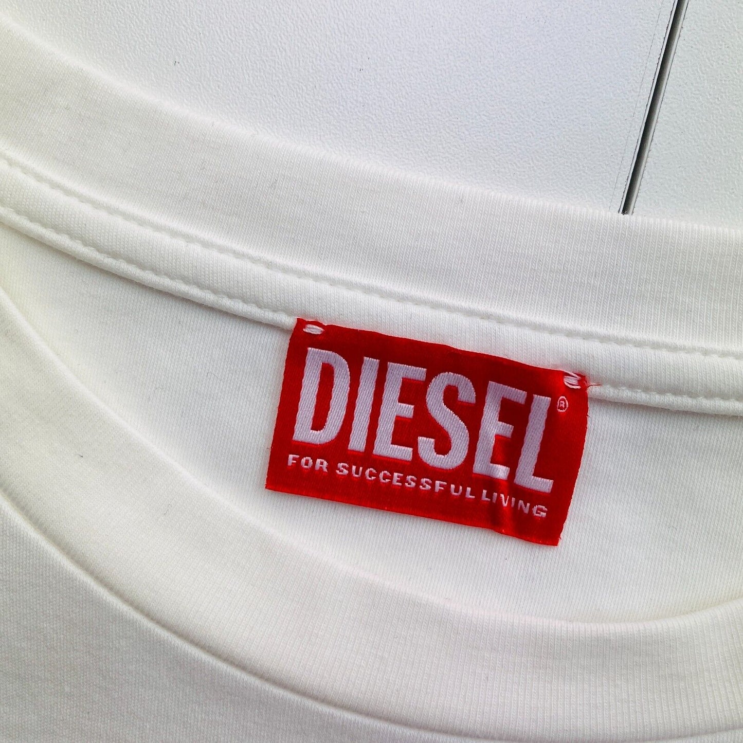 DIESEL Men White T-JUST-DOVAL-PJ Crew Neck T Shirt Size XL