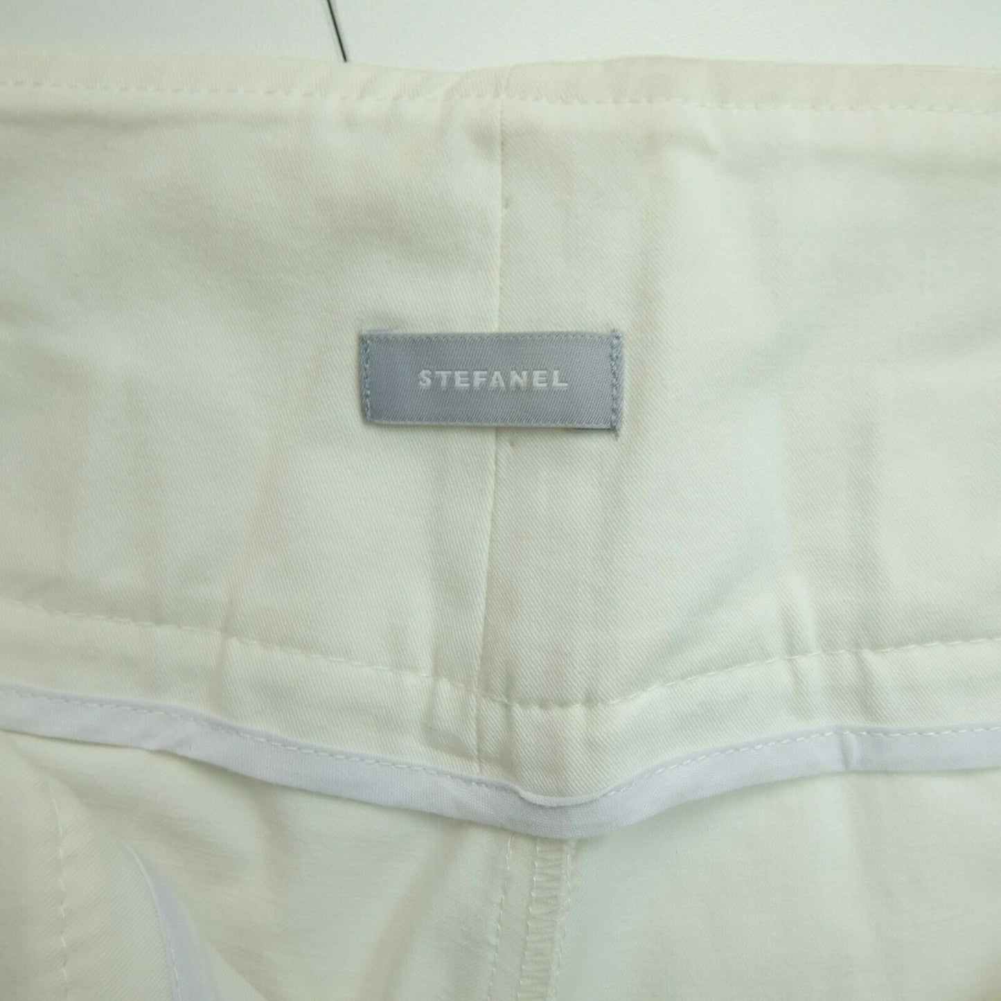 STEFANEL White Stretch Chino Capri Pants Trousers Size EU 38 40 UK 8 10 US 6 8