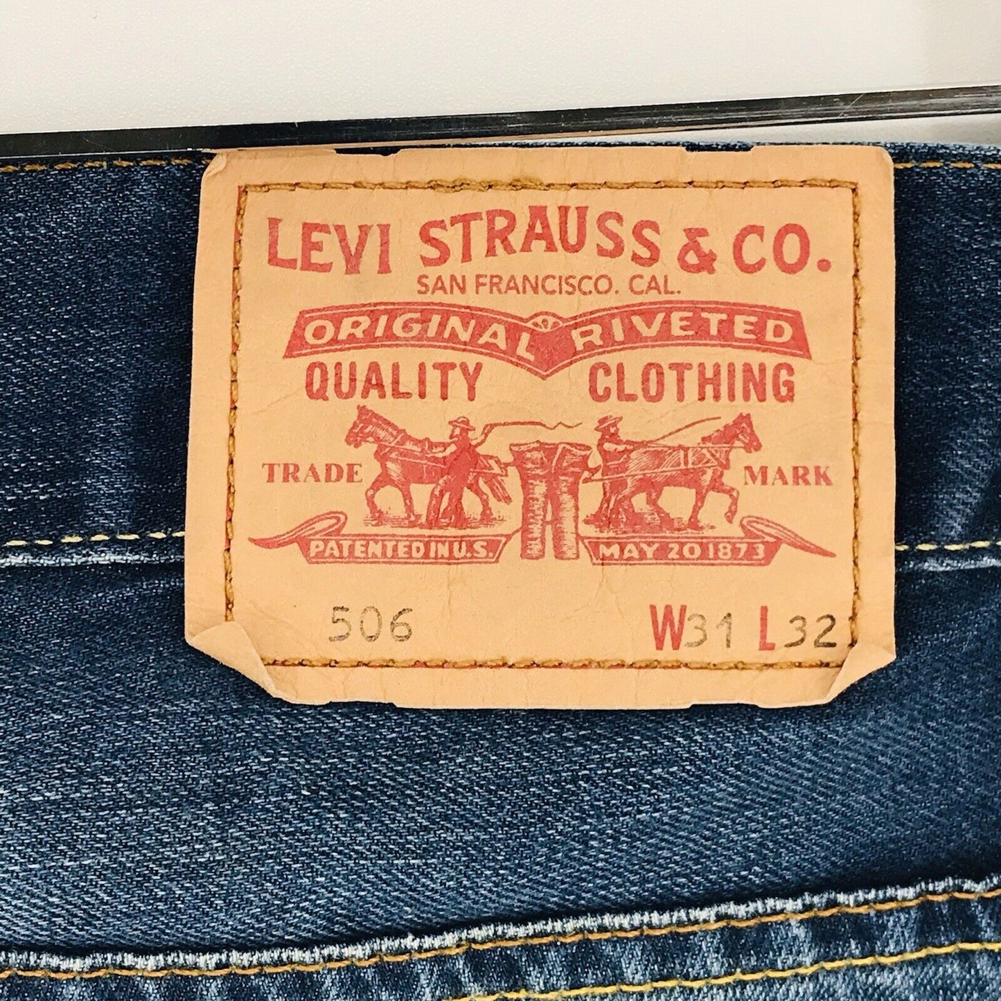 Vintage Levi's 506 Blue Regular Straight Fit Jeans Size W31 L28