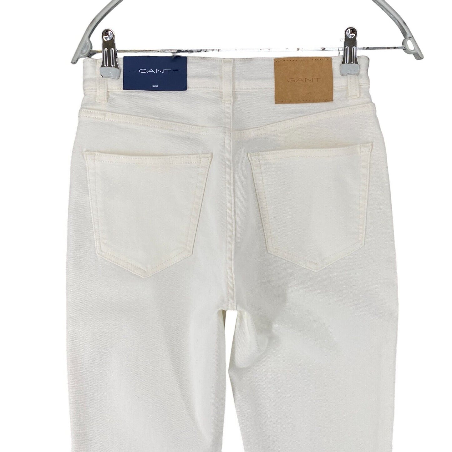 GANT Women White Slim Fit Cropped Jeans W27 L28