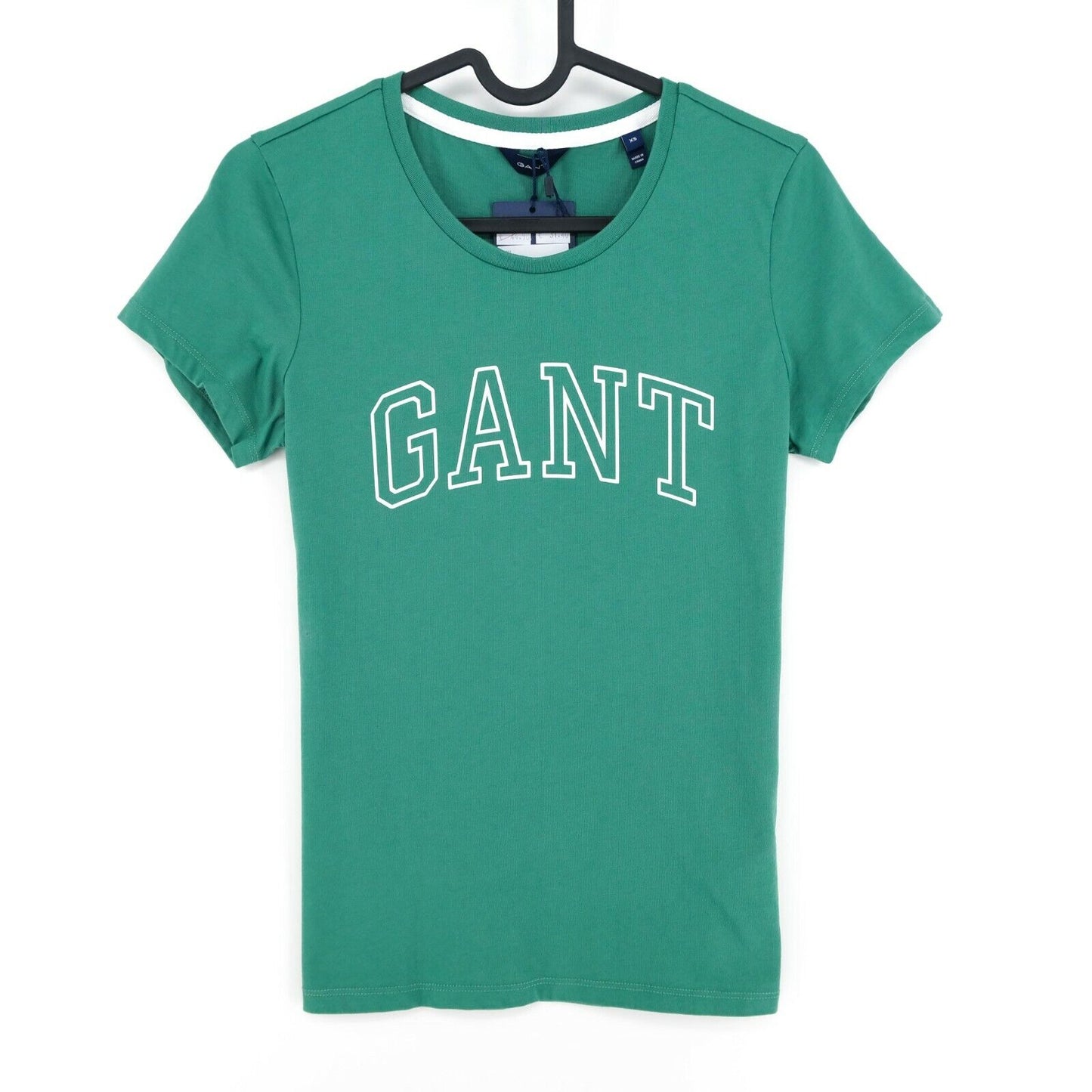 GANT T-Shirt mit Rundhalsausschnitt, Grün, Größe XS