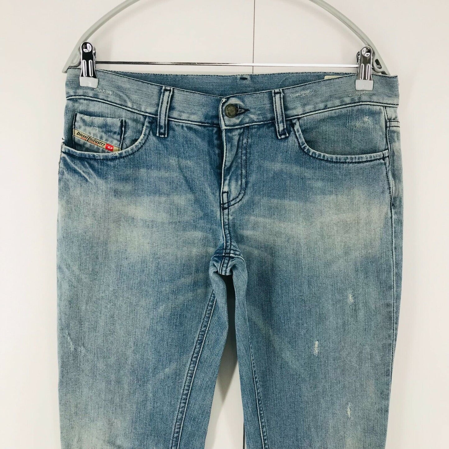 Diesel LIV Women Blue Regular Straight Fit Jeans W29 L32 Made In Italy