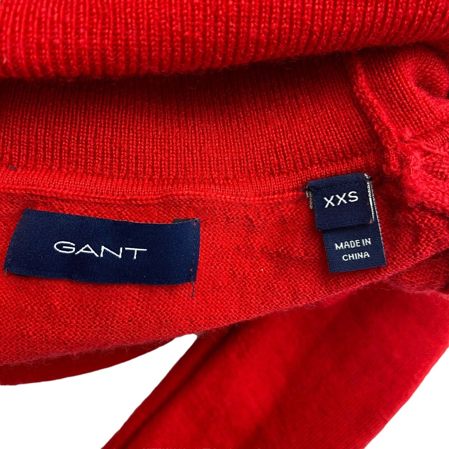 GANT Red 100% Wool Turtle Neck Sweater Pullover Size 2XS