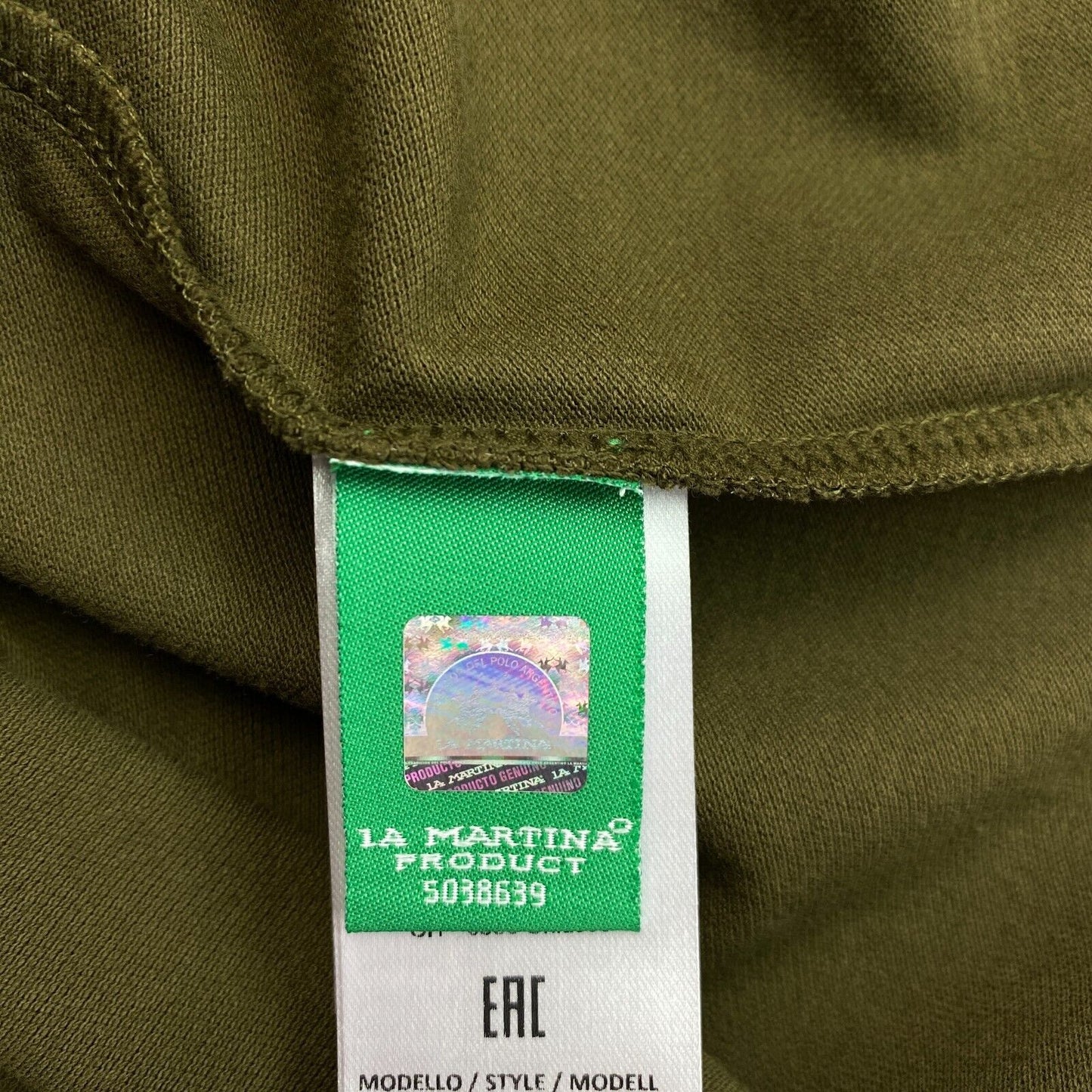 LA MARTINA Polo Vert Pique Stretch Manches Courtes Taille 2 / S