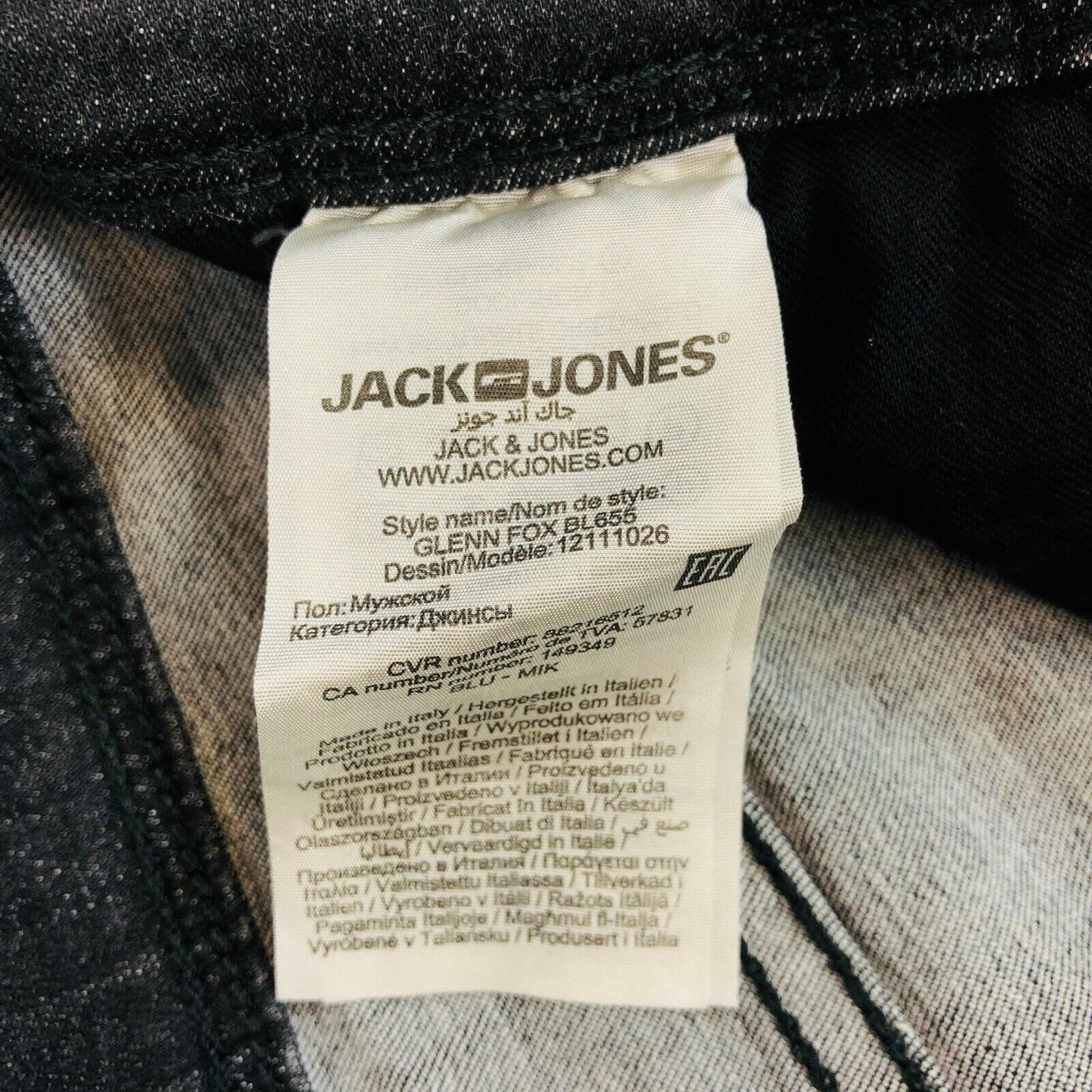 Jack & Jones Men‘s GLENN FOX Slim Fit Low Rise Grey Jeans Size W31 L30