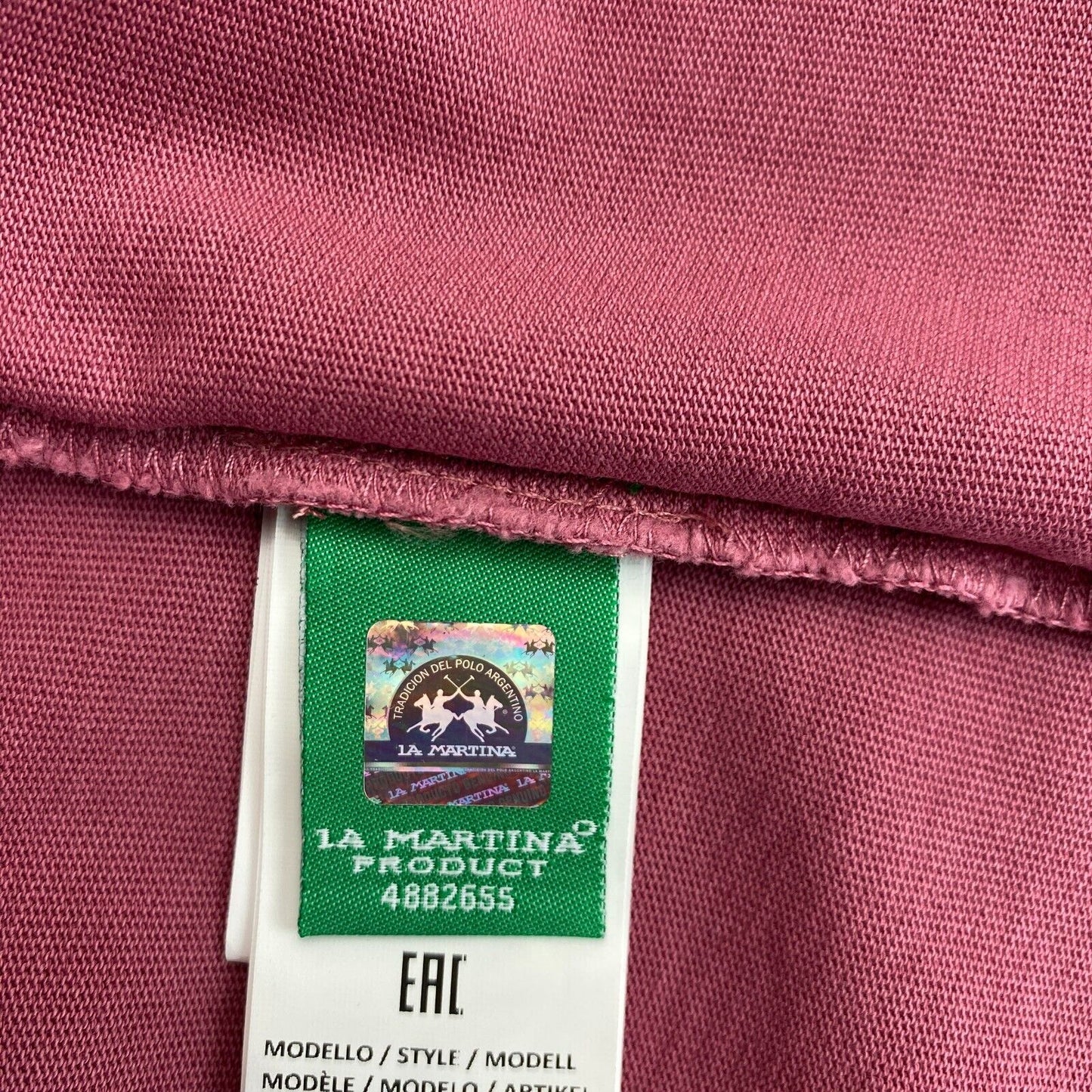 LA MARTINA T-shirt à manches courtes en jersey de coton rose foncé Taille S