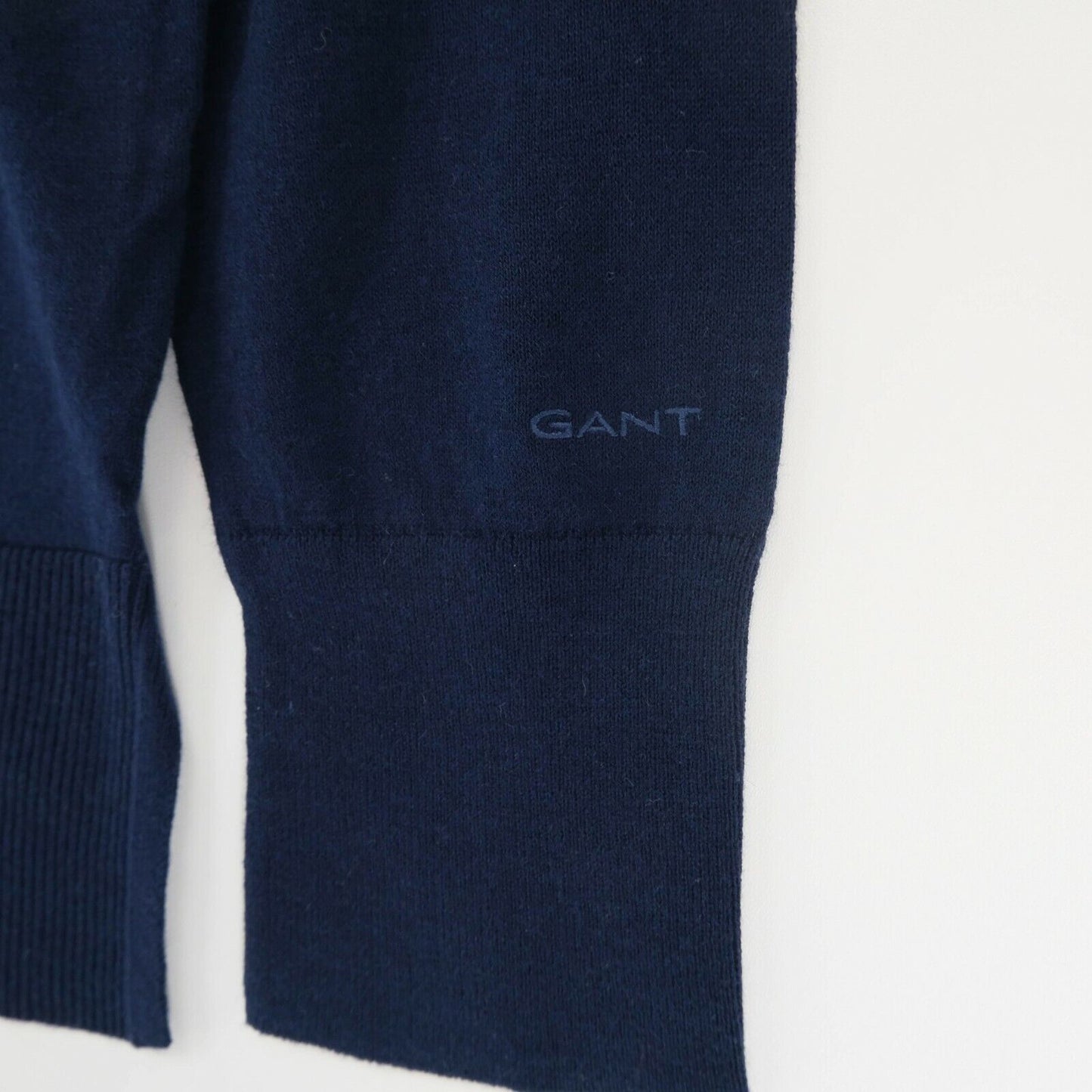 GANT Navy Blue Crew Neck Cotton Cashmere Blend Sweater Jumper Size S