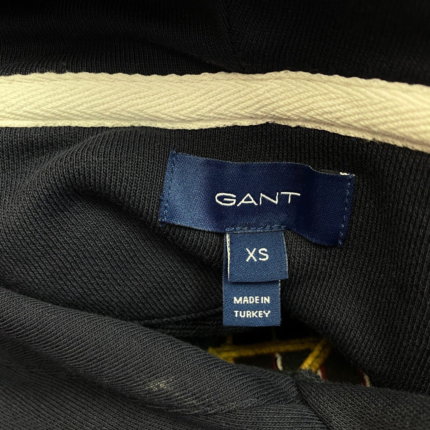 GANT – Kapuzenkleid „Archive Shield“ in Marineblau, Größe XS