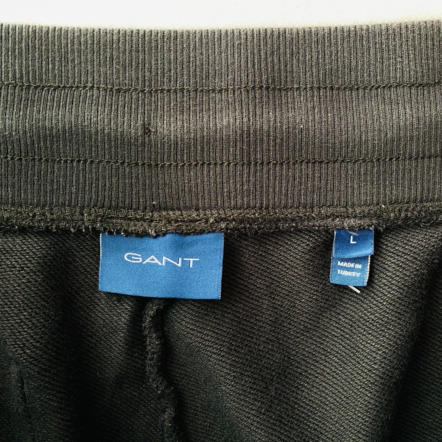 GANT Mens Black Regular Fit Sweat Shorts Size L