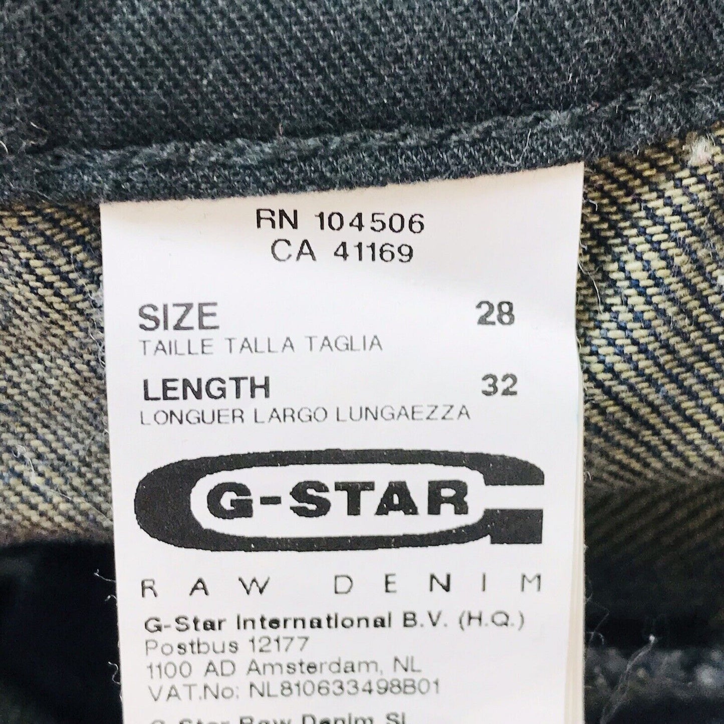 G-STAR RAW FIRE ELWOOD NARROW Dark Blue Loose Tapered Fit Jeans Size W28 L32