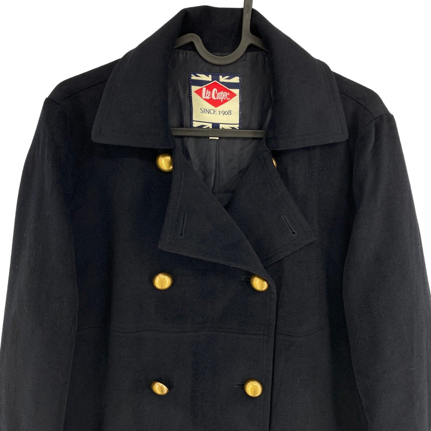 Lee Cooper Navy Blue Over Coat Jacket Size EU 42 UK 14 US 12