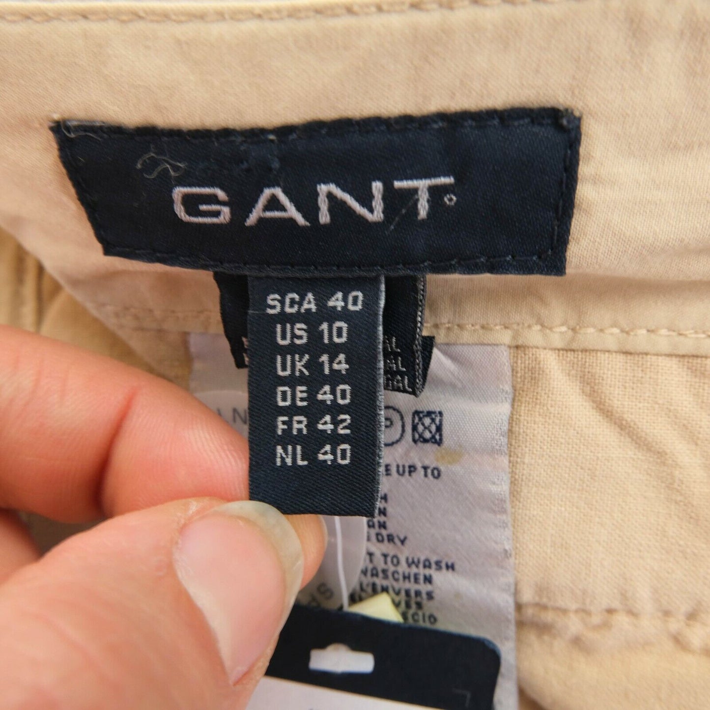 GANT Light Brown Laid Back Slouchy Pants Trousers Size EU 40 UK 14 US 10