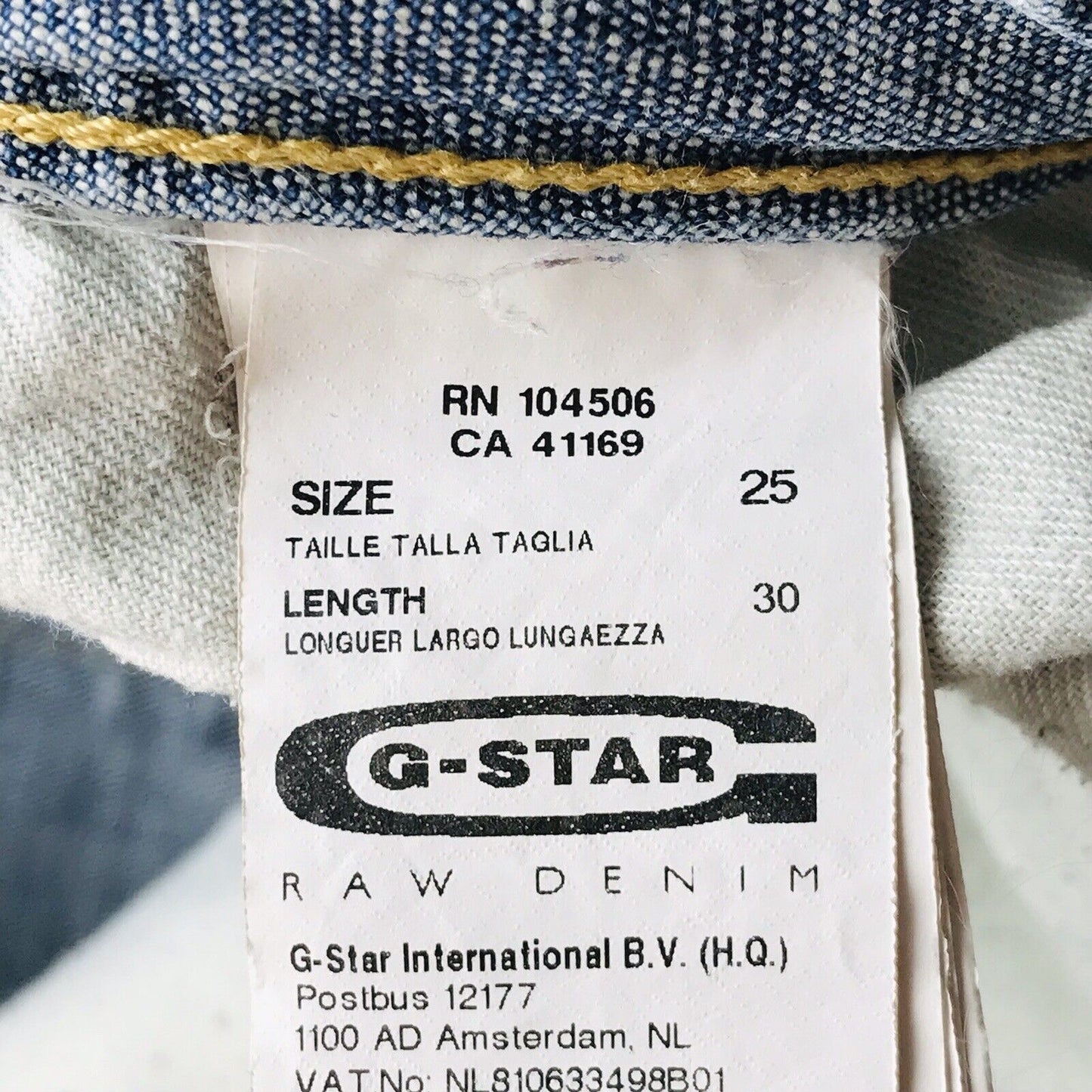 G-STAR CORE CUSTOM Women Blue Regular Bootcut Fit Jeans W25 L30 Made In Italy