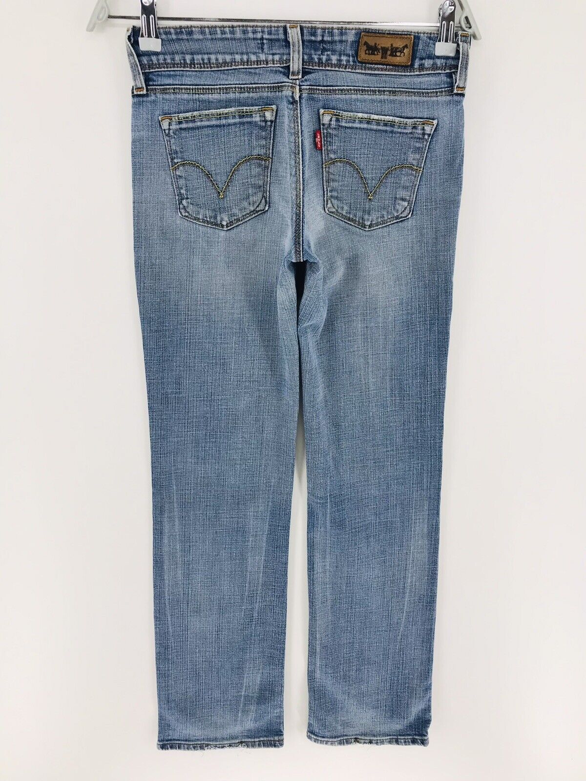 Vintage Levi's 570 Women Blue Stretch Regular Straight Fit Jeans W28 L32