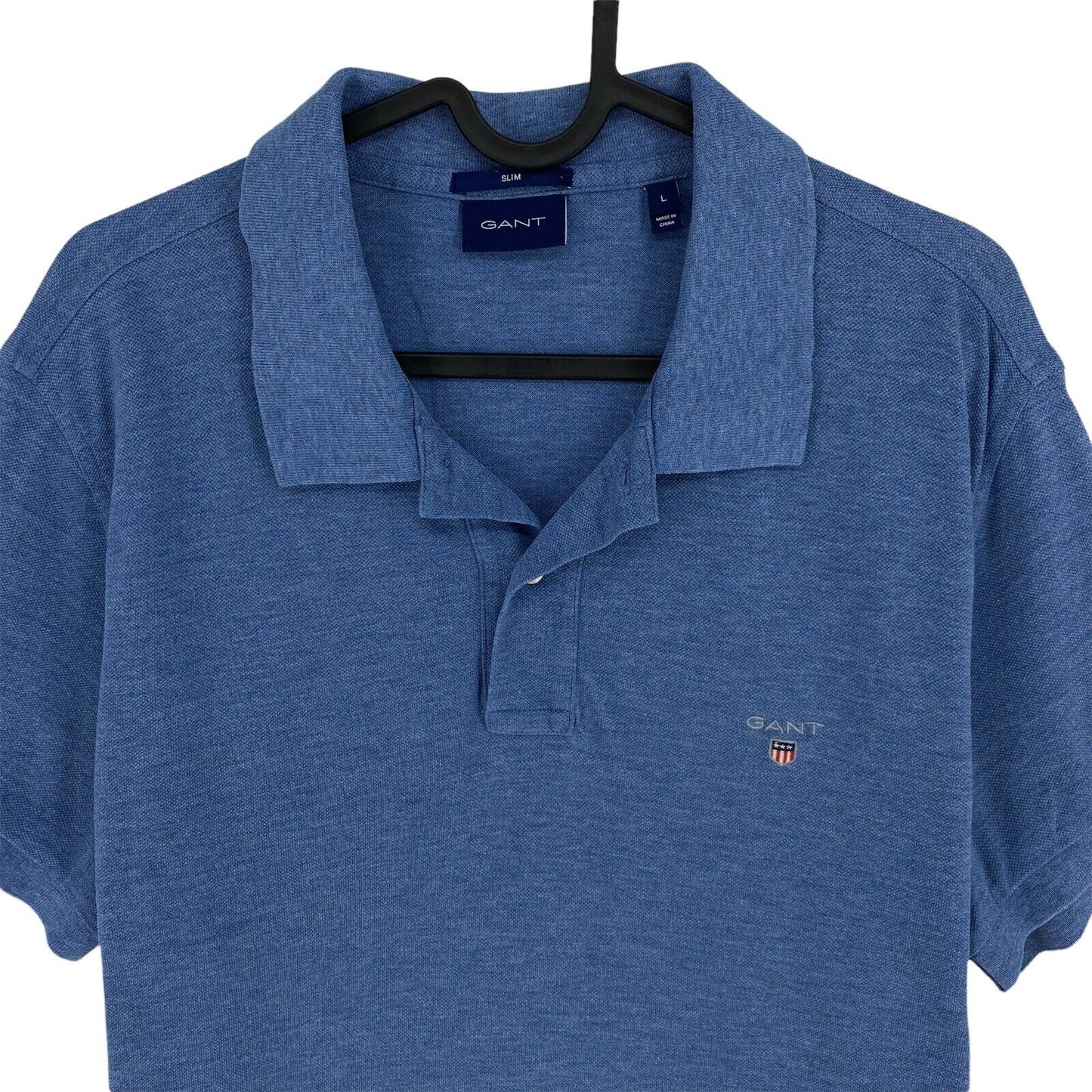 GANT Blue Original Slim Pique Rugger Polo T Shirt Size L