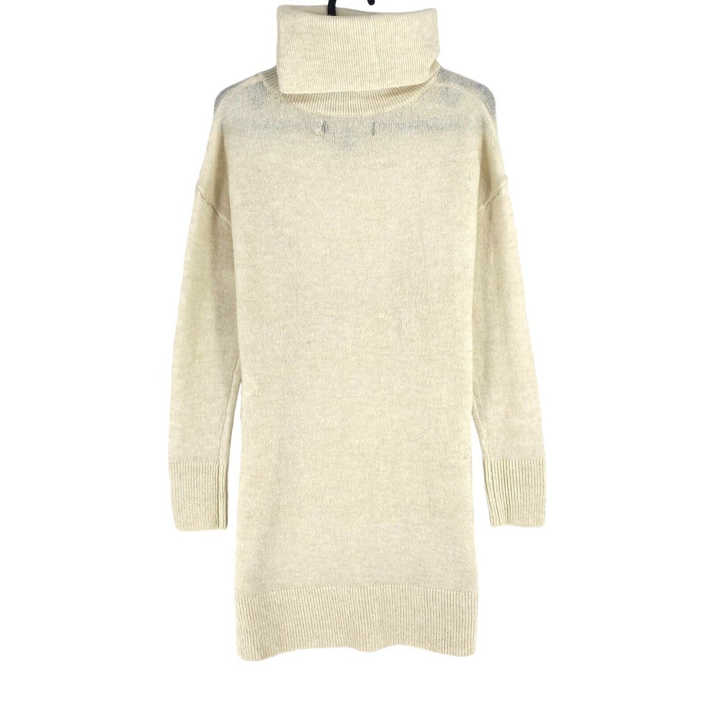 VERO MODA Robe pull beige à manches longues et col bénitier pour femme Taille S