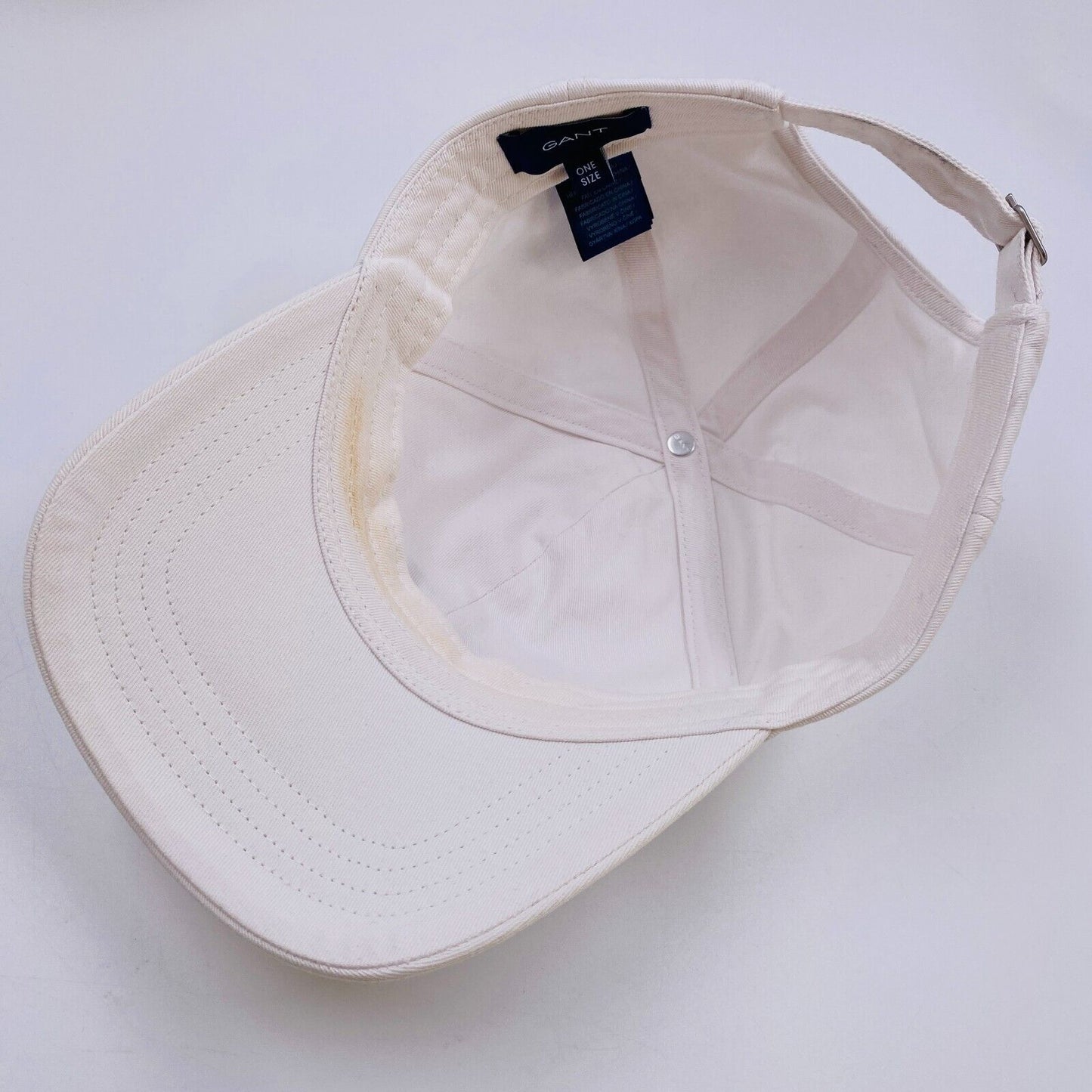 GANT White Women Logo Cotton Twill Baseball Cap Hat One Size