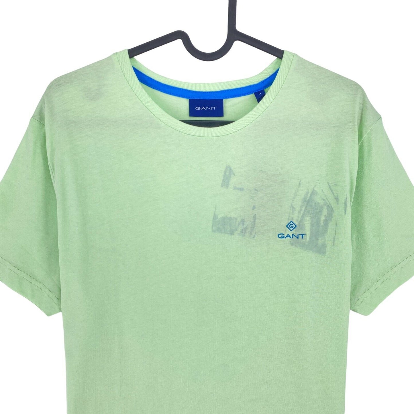 GANT Green Contrast Logo Crew Neck T Shirt Size M