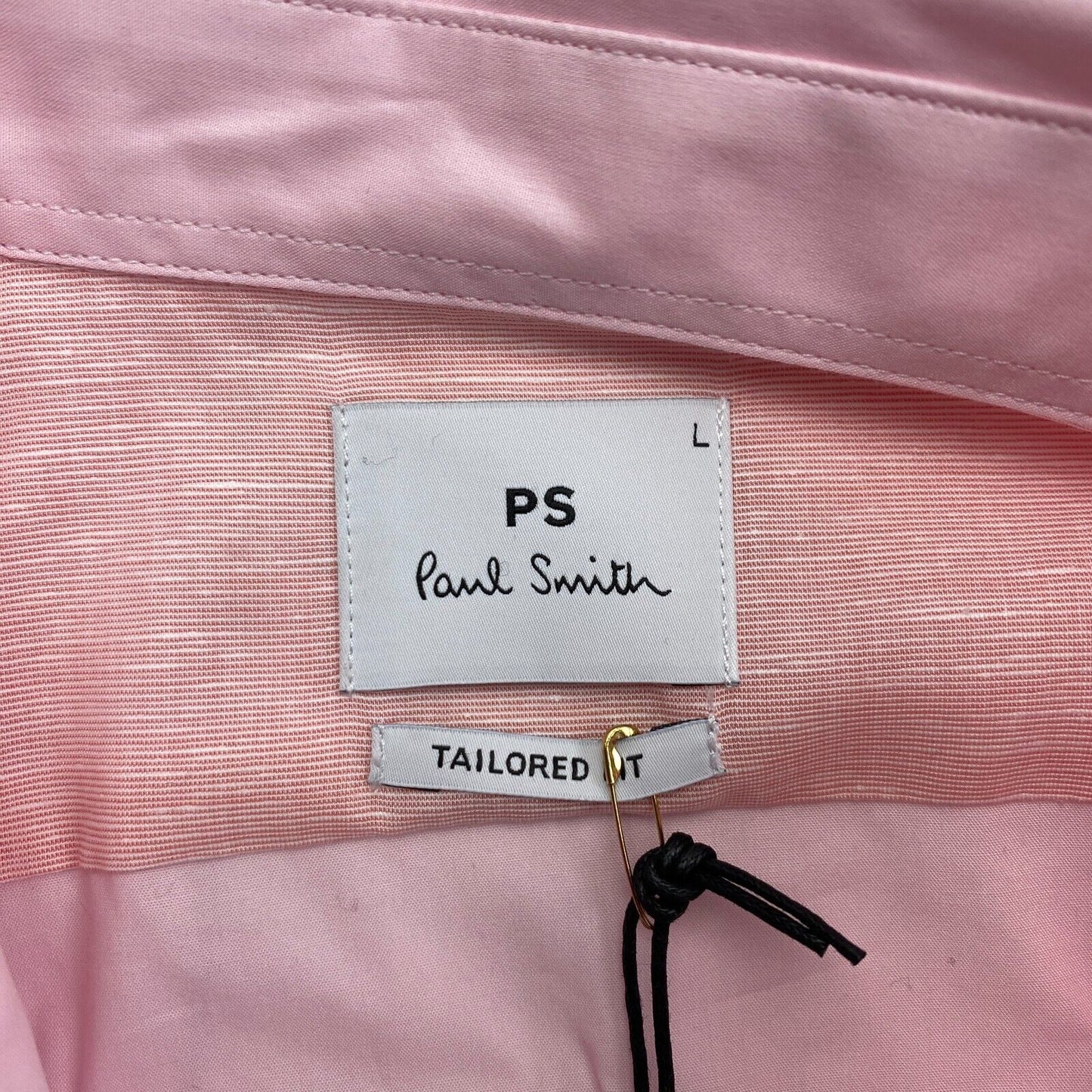 Paul Smith Men Pink Tailored Fit Long Sleeves Shirt Size L